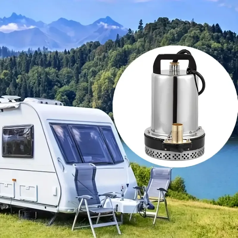 🎉✨👉 Solar Water Pump, Submersible Pump With Stainless Filter Port, DC 12V Deep Well Pump, Stainless Steel Cover, 3000L H 1  Outlet High Lift 8M, For Plants Water Suply, Backyard Home Lawn Garden Farm Irrigation