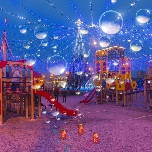 New Year Fireworks Bubble Machine With Firecracker Sound Effects, Lighting And Wedding Flowers