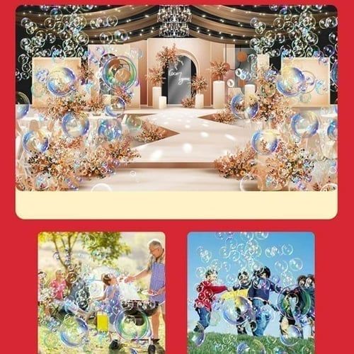 New Year Fireworks Bubble Machine With Firecracker Sound Effects, Lighting And Wedding Flowers