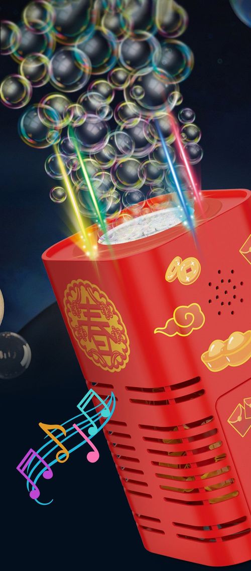 New Year Fireworks Bubble Machine With Firecracker Sound Effects, Lighting And Wedding Flowers
