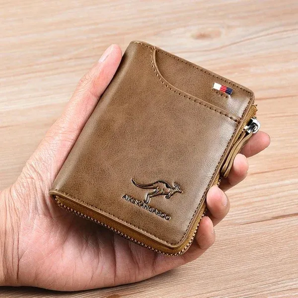 Men Wallet Zipper Genuine Leather Purse ( RFID PROTECTED )🚀Limited time 50% off 🚀Ghana Cash on Delivery