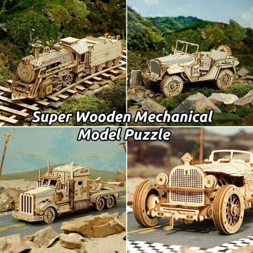 Early Summer Sale 48% off - Super Wooden Mechanical Model Puzzle Set🚀Limited time 50% off 🚀Ghana Cash on Delivery