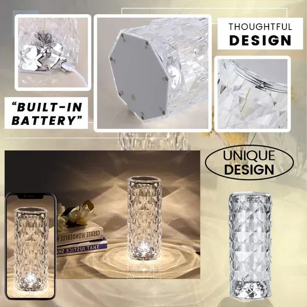 🎁 Summer Hot Sale- 49% OFF🎁Touching Control Rose Crystal Lamp - Buy 2 Free Shipping