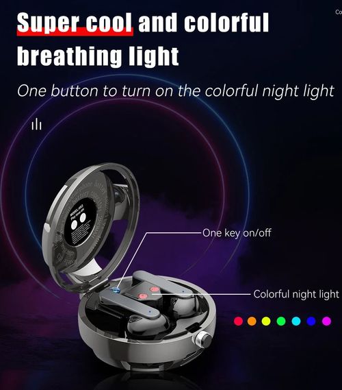 Fashion wireless earbuds with pocket watch design, metal mecha wireless earphones zinc alloy high-end personality ultra-low latency e-sports Bluetooth headset