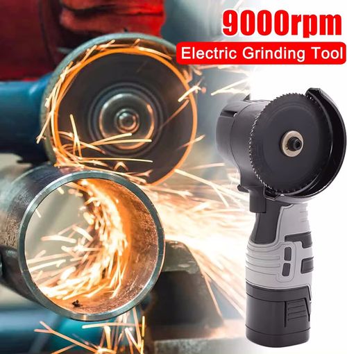 Portable Cordless Angle Grinder, 12V Mini Cordless Metal Cutting Machine with 2.0Ah Li-ion Battery and Charger, High Power Powerful Angle Grinder Manual Grinding and Cutting Machine