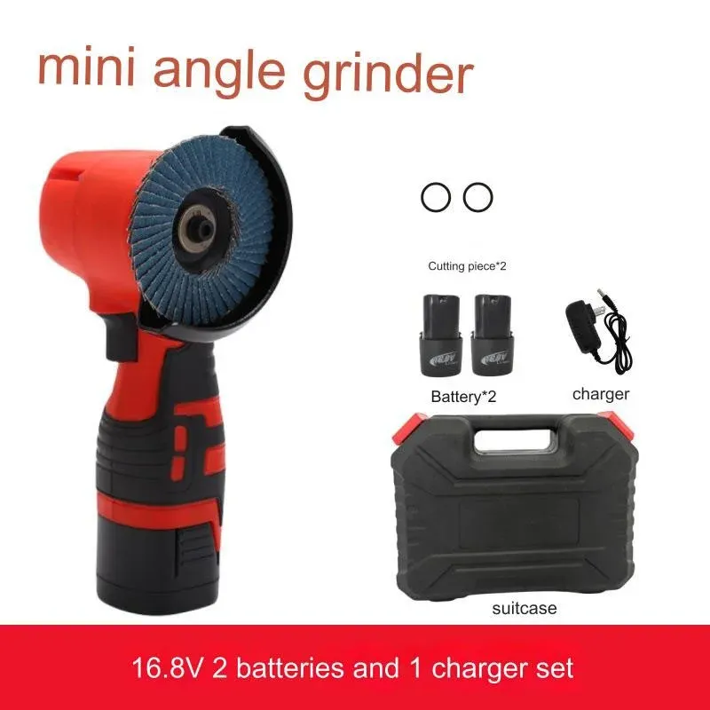 Portable Cordless Angle Grinder, 12V Mini Cordless Metal Cutting Machine with 2.0Ah Li-ion Battery and Charger, High Power Powerful Angle Grinder Manual Grinding and Cutting Machine