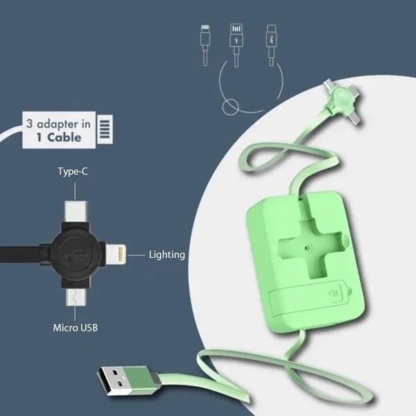 📲Three-in-one charging cable reel⚡️✨⚡️Tanzania cash on delivery⚡️✨🚀