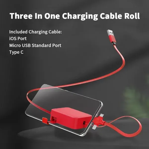 📲Three-in-one charging cable reel⚡️✨⚡️Tanzania cash on delivery⚡️✨🚀
