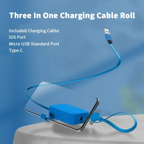 📲Three-in-one charging cable reel⚡️✨⚡️Tanzania cash on delivery⚡️✨🚀