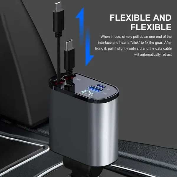 Retractable Car Charger🚀Limited time 50% off 🚀Ghana Cash on Delivery