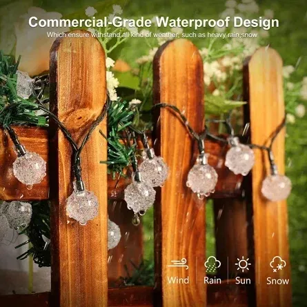 🎄Christmas Sale🔥Waterproof Solar Powered LED Outdoor String Lights