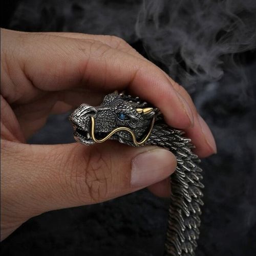 ⏰Unleashing the Power of Handmade Golden Horn Dragon Bracelet
