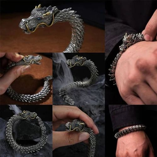 ⏰Unleashing the Power of Handmade Golden Horn Dragon Bracelet