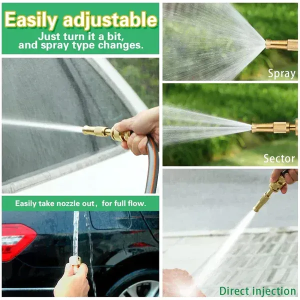 🔥Adjustable High Pressure Water Spray Nozzle✨🚀Tempo limitado com 50% desconto🚀
