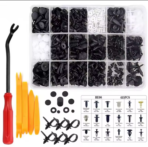 High Performance Push Pin Rivets Set 415 Pcs 18 Most Popular Sizes Door Trim Panel Automotive Clips Kit Car Plastic Clips