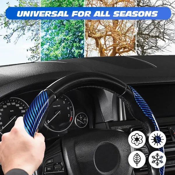💯1 Pair Universal Anti-Slip Car Steering Wheel Cover👇