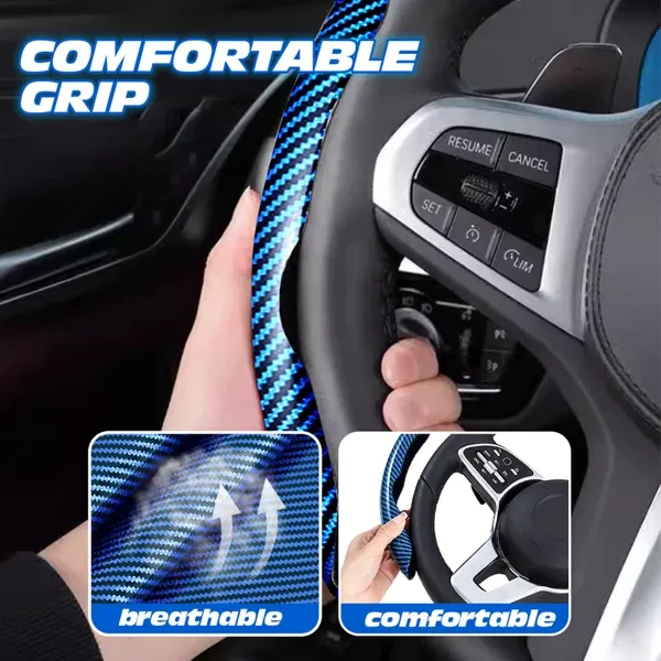 💯1 Pair Universal Anti-Slip Car Steering Wheel Cover👇