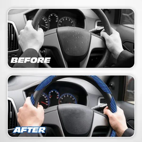 💯1 Pair Universal Anti-Slip Car Steering Wheel Cover👇