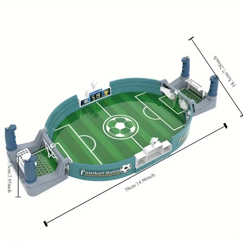 🔥💯Interactive Table Soccer Game - Non-Prop Banknotes, Featherless, Plastic Football Battle Set with 2 Balls, Manual Play for Party Fun - Ideal Super Bowl Educational Toy Gift for Kids💫🎉👇