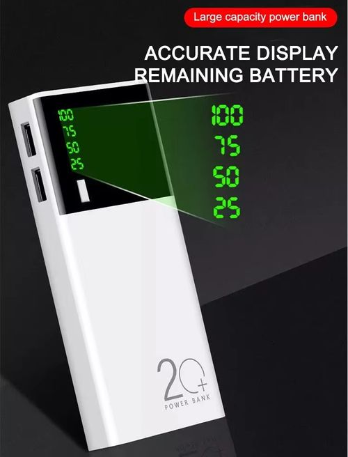 Genuine 20000mAh Mini Portable 18650 Battery Power Bank with Dual USB Ports Fast Charging Phone Charger for All Mobile Phones