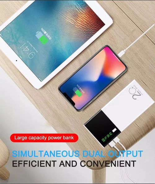 Genuine 20000mAh Mini Portable 18650 Battery Power Bank with Dual USB Ports Fast Charging Phone Charger for All Mobile Phones