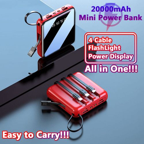 Portable smart digital display power bank 20000 mAh