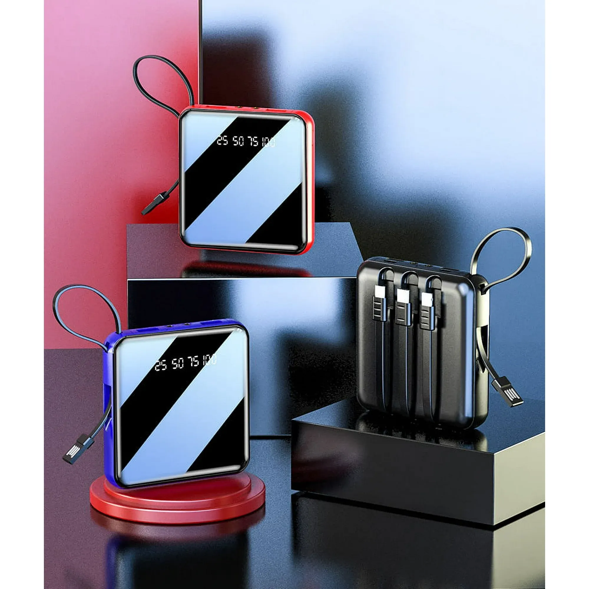 Portable smart digital display power bank 20000 mAh