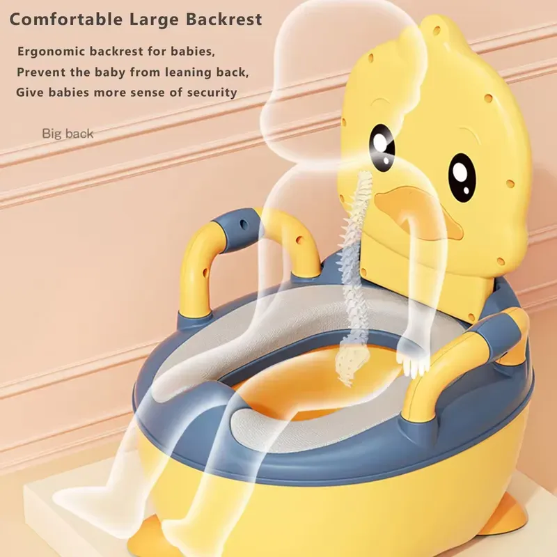 New Design Cute Baby Toilet Baby Potty Toilet Trainer Duck Shape Potty Training Toilet For Kids Portable