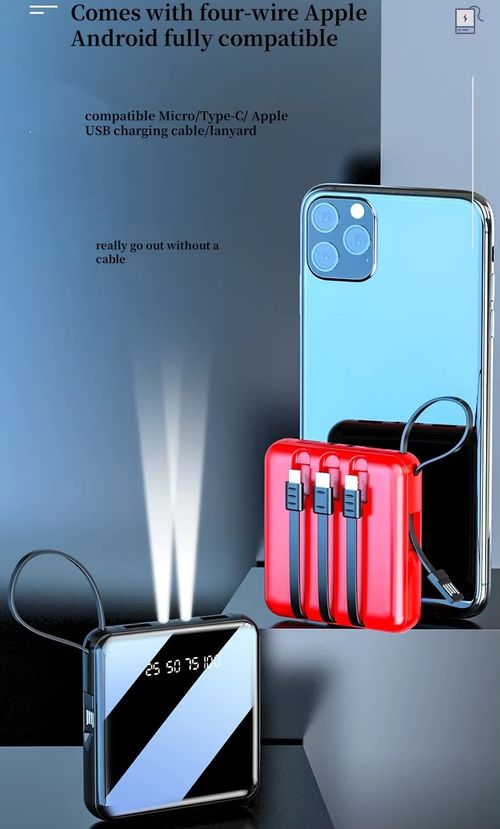 Portable smart digital display power bank 20000 mAh