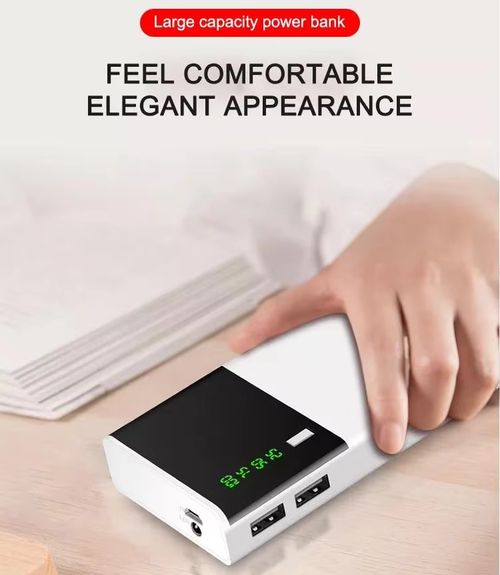 Genuine 20000mAh Mini Portable 18650 Battery Power Bank with Dual USB Ports Fast Charging Phone Charger for All Mobile Phones