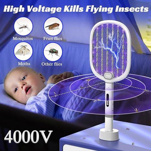 2-in-1 Electric Swatter & Night Mosquito Killing Lamp
