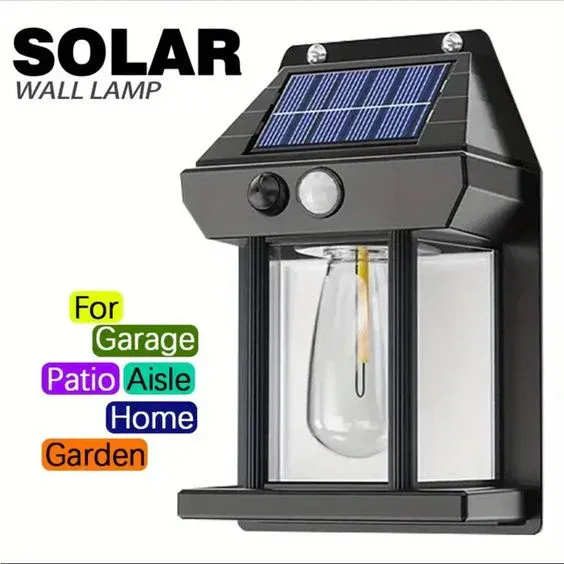 Solar Outdoor Wall Light with Motion Sensor