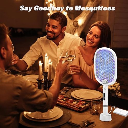 2-in-1 Electric Swatter & Night Mosquito Killing Lamp