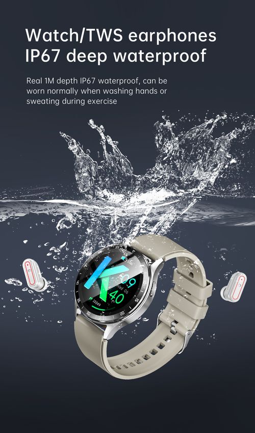Binaural TWS sem fio bluetooth esportes fone de ouvido de música inteligente para ouvir chamadas assistir 2-em-1