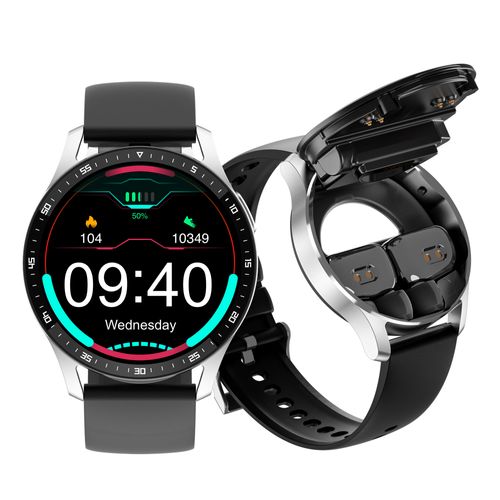 Binaural TWS sem fio bluetooth esportes fone de ouvido de música inteligente para ouvir chamadas assistir 2-em-1
