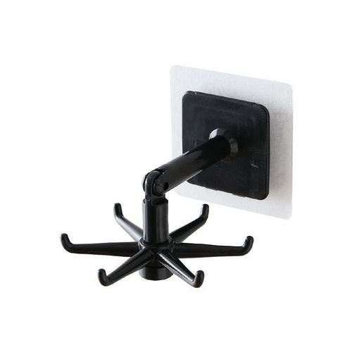 Gancho dobrável 360 graus armário rotativo banheiro cozinha gancho autoadesivo (conjunto de 10 pcs)