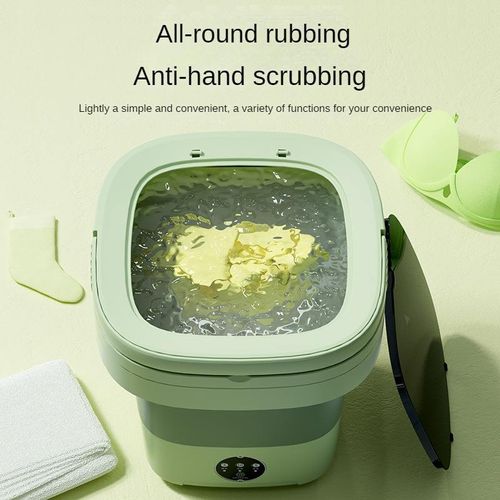 11L Mini Máquina de Lavar Roupa Dobrável Pequena Máquina de Lavar Roupa Interior Automática de Bebê Portátil Luz Azul Máquina de Lavar Antibacteriana