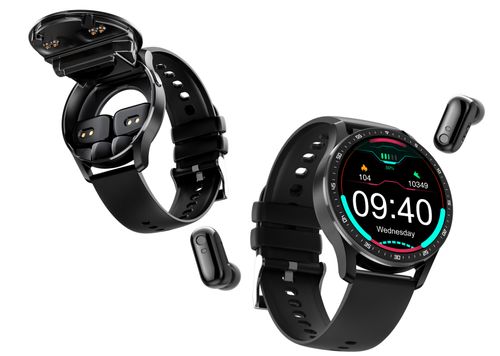 Binaural TWS sem fio bluetooth esportes fone de ouvido de música inteligente para ouvir chamadas assistir 2-em-1