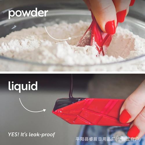 3-em-1 colher medida Cozinha silicone dobrável plana 3-em-1 colher de medição