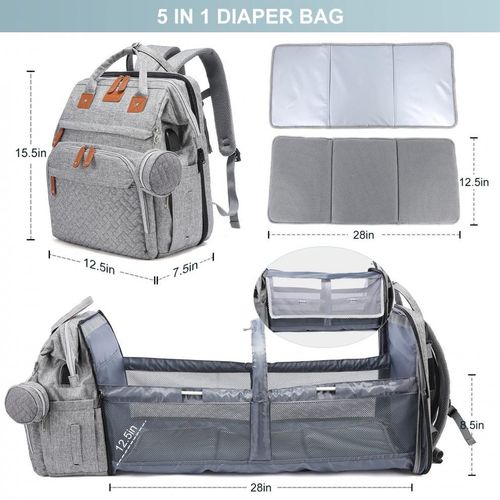 Bolsa de bebé portátil dobrável multifuncional à prova de água para maternidade