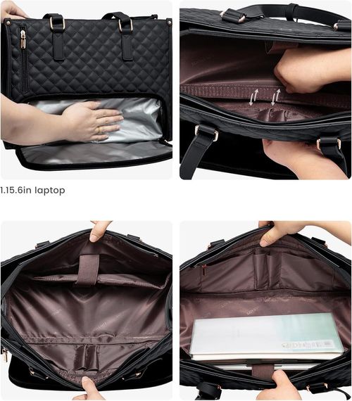 Lancheira feminina isolada à prova de vazamentos grande bolsa diagonal saco de armazenamento do computador