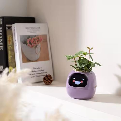 Plantadores inteligentes com inteligência artificial, monitores de tempo-temperatura e muitas animações expressivas