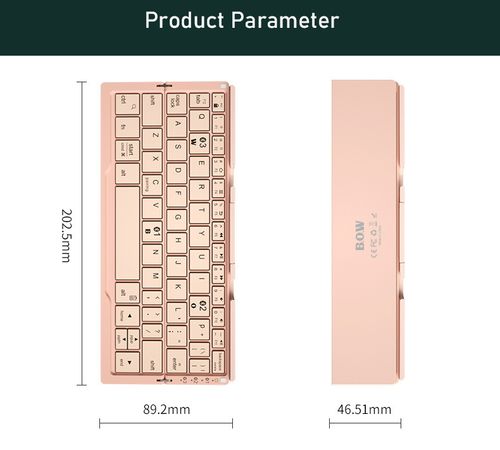 Mini Folding Bt Wireless Charging Stand Teclado   Android Ios PC universal