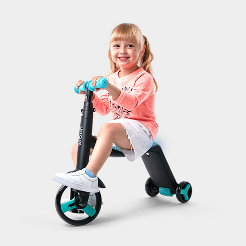 Crianças multifuncionais 8-em-1 equilíbrio de deformação bicicleta de três rodas scooter 3-6 anos com empurrar guidão leve carrinho