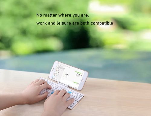 Mini Folding Bt Wireless Charging Stand Teclado   Android Ios PC universal