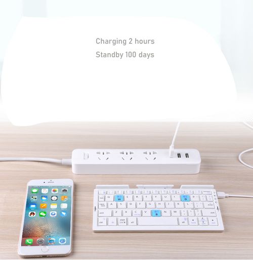 Mini Folding Bt Wireless Charging Stand Teclado   Android Ios PC universal