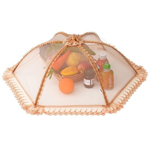 Capa dobrável para mesa de jantar, guarda-chuva de malha doméstica à prova de moscas para alimentos