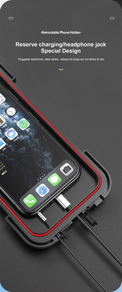Suporte universal para telefone para motocicleta e bicicleta, rotação 360 ajustável, à prova d'água