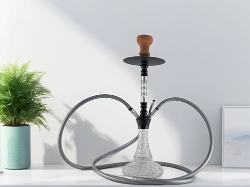 High-grade fine crystal glass hookah set double pipe