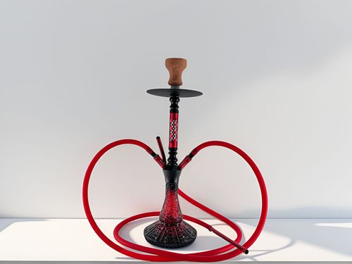 High-grade fine crystal glass hookah set double pipe